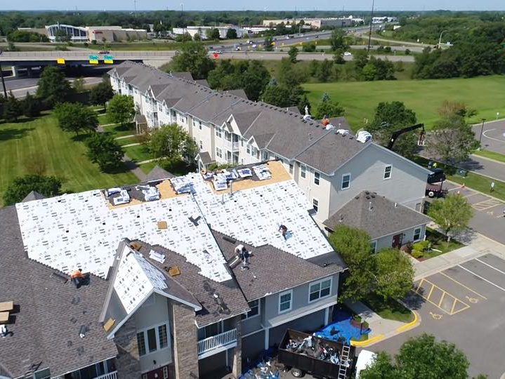 commercial multi-family townhome asphalt roofing
